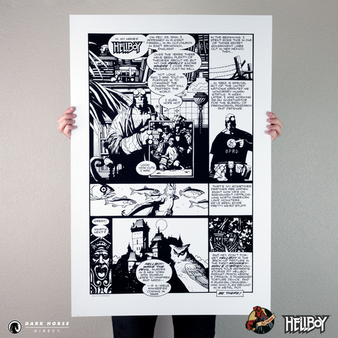 Hellboy 30th Anniversary: Wake the Devil 1994 Comic Ad Screenprint