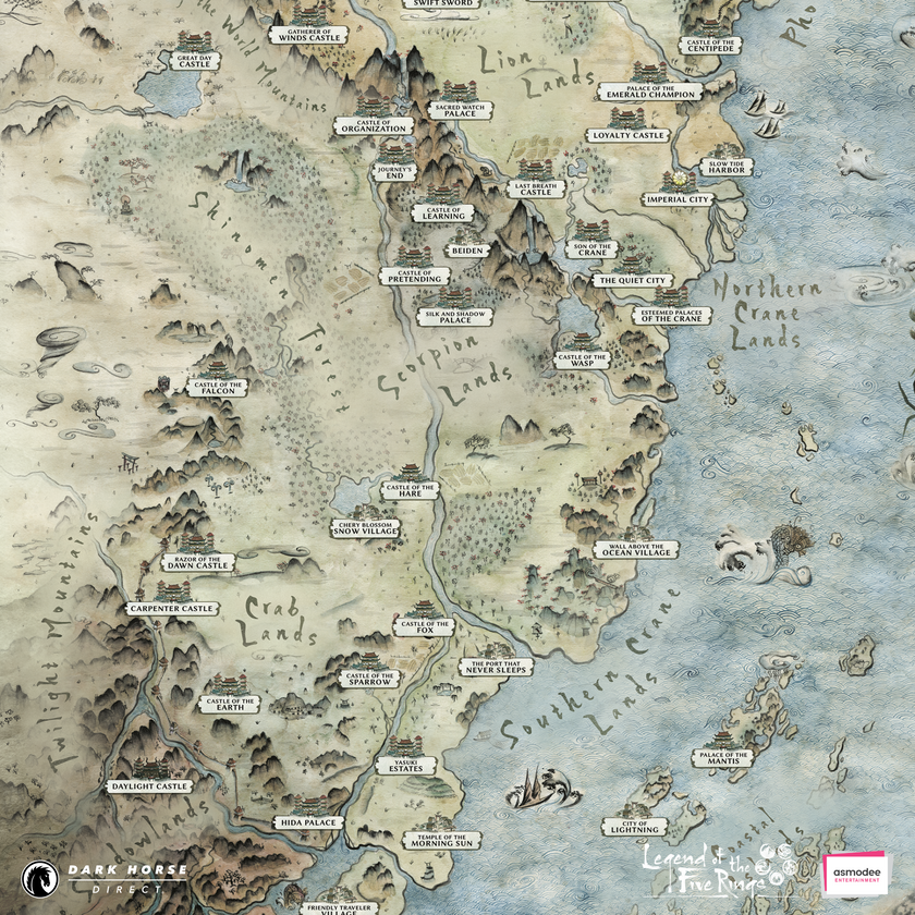 Legend of the Five Rings: Map of Rokugan Fine Art Print – Dark Horse Direct